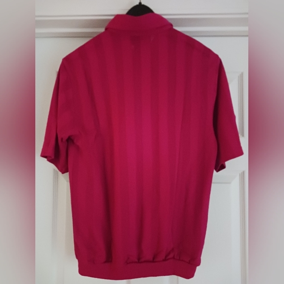 TropiCool Men's Banded Bottom Knit Pocketed Polo in Persian Red - Picture 2 of 2